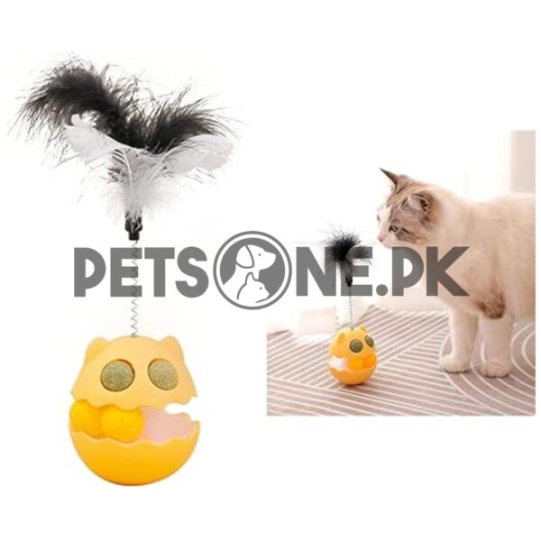 Interaction Cat Tumbler Teaser Catmint Roller With Track Ball And Feather - Image 3