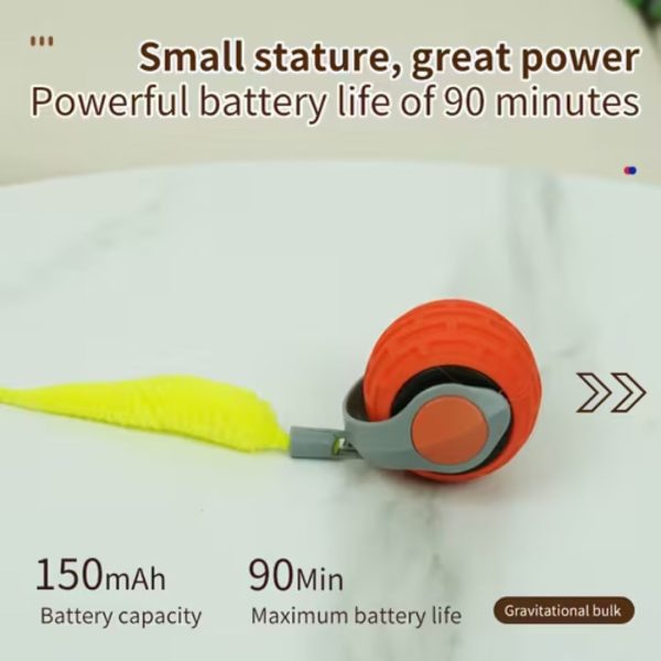 Interactive Moving Bouncing Ball Cat/Dog Toy With Worm - Image 6