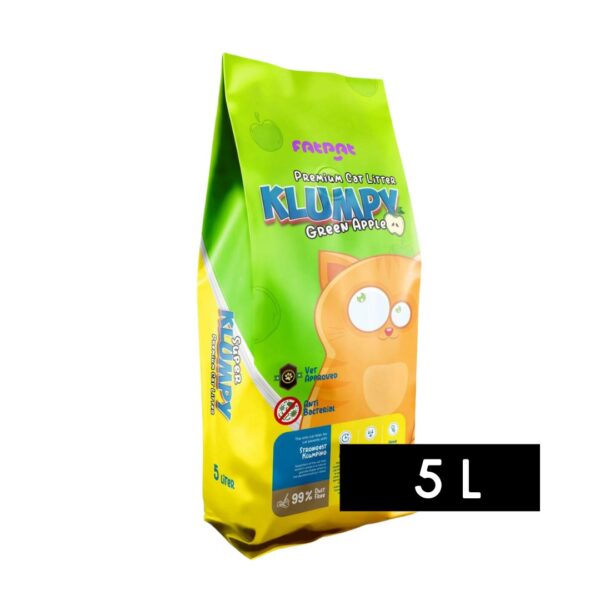 Klumpy Klumpy Cat Litter – Green Apple Scent – 5L - PetsOne.pk