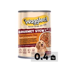 Waggles Dog Wet Food Beef And Pumpkin Gourmet Stew – 400 Gram