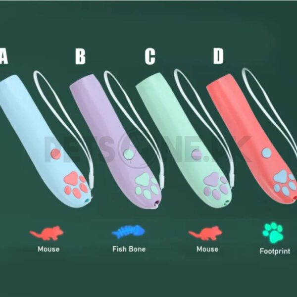 Funny Multi Colorful Logo Pattern Laser LED Light Cat Toys - Image 2