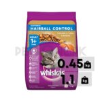 Whiskas Dry Cat Food / Hairball Control /Chicken And Tuna Flavor