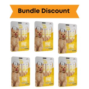 Bundle: Fluffy Creamy Lickable Treats For Cat - Chicken x 06