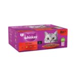 WHISKAS® 1+ Classic Meals Adult Wet Cat Food Pouches in Gravy 80 x 85g