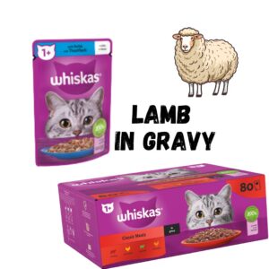 WHISKAS® 1+ Classic Meals Adult Wet Cat Food Pouches in Gravy 80 x 85g