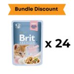 Bundle : Brit Premium Delicate Meat Fillets In Gravy For Kitten – 85 Gram x 24