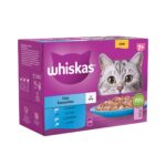 WHISKAS 7+ Cat Pouches Fish Favourites in Jelly 12 x 85 Gram