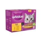 WHISKAS 7+ Cat Pouches Poultry Feast in Gravy 12 x 85 Gram