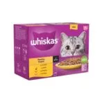 WHISKAS 7+ Cat Pouches Poultry Feast in Gravy 12 x 85 Gram