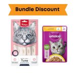 Bundle:  Wanpy Lickable Treats For Cat – Tuna Shrimp / Whiskas Jelly Pouch