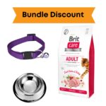 Bundle:  Brit Care Cat Food / Nylon Cat Bell Collar/ Bowl