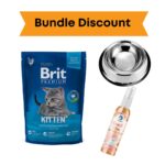 Bundle: Brit Kitten Food / Bowl / Fluff n Buff