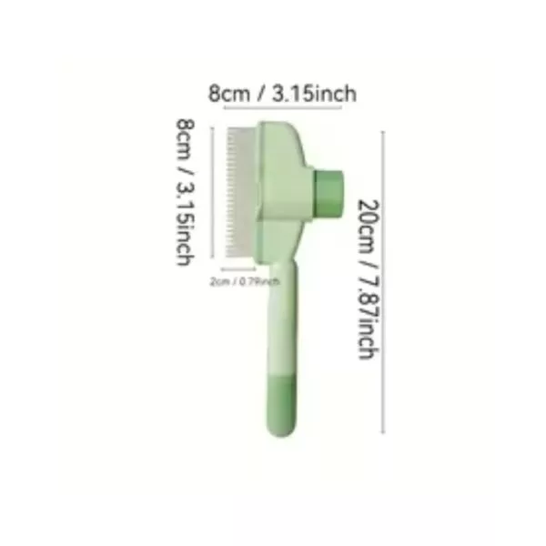 Pet Hair Remover Self-Cleaning Cat Comb/Brush with Button - Image 2