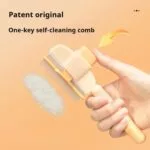 Pet Hair Remover Self-Cleaning Cat Comb/Brush with Button - Image 3