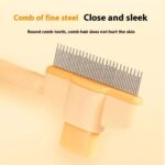 Pet Hair Remover Self-Cleaning Cat Comb/Brush with Button - Image 4