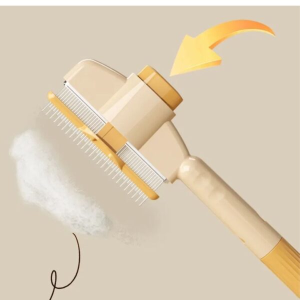 Pet Hair Remover Self-Cleaning Cat Comb/Brush with Button - Image 7