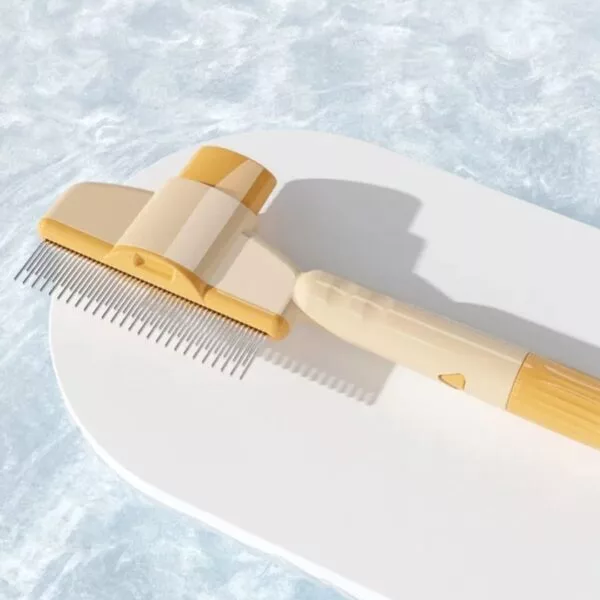 Pet Hair Remover Self-Cleaning Cat Comb/Brush with Button - Image 8