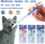 3-Piece Pill Gun Kit for Pets – Reusable Syringe with Silicone Tip for Pills, Liquid, Capsule Dispenser for Cats, Dogs