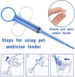 3-Piece Pill Gun Kit for Pets – Reusable Syringe with Silicone Tip for Pills, Liquid, Capsule Dispenser for Cats, Dogs
