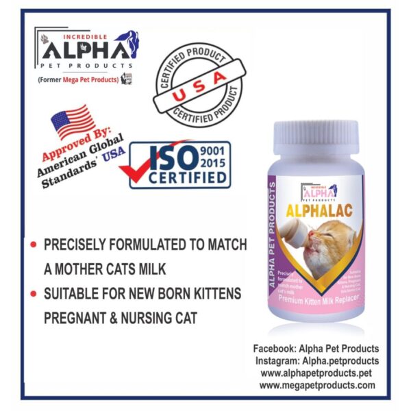 Alpha (MEGA PET) Kitten Milk Replacer – 150 Gram - Image 3