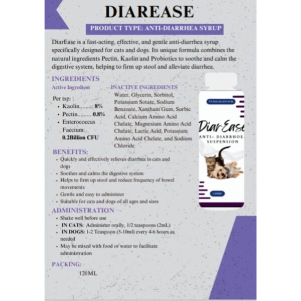 DiarEase Syrup Anti-Diarrheal Formula - 120 ML - Image 2