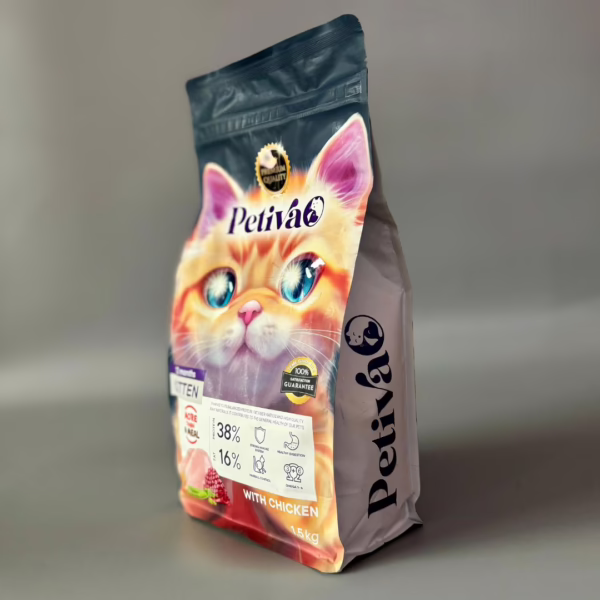 Petiva 2-12 Months Kitten Dry Cat Food With Chicken - 1.5 KG - Image 2