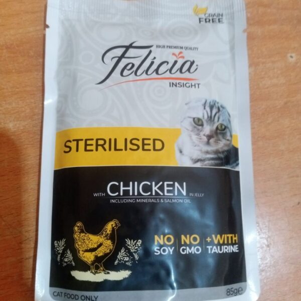 Felicia Sterilised Adult Cat Pouch – 85 Gram - Image 2
