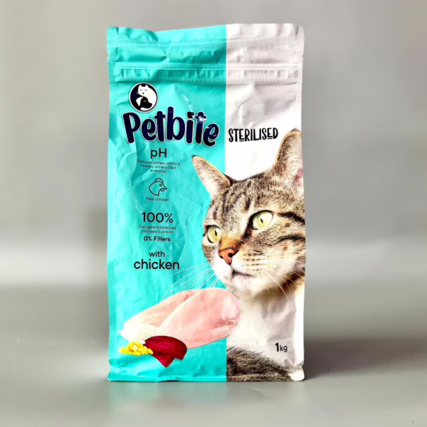 Pet Bite Sterilised Adult Dry Cat Food Chicken - 1 KG - Image 2