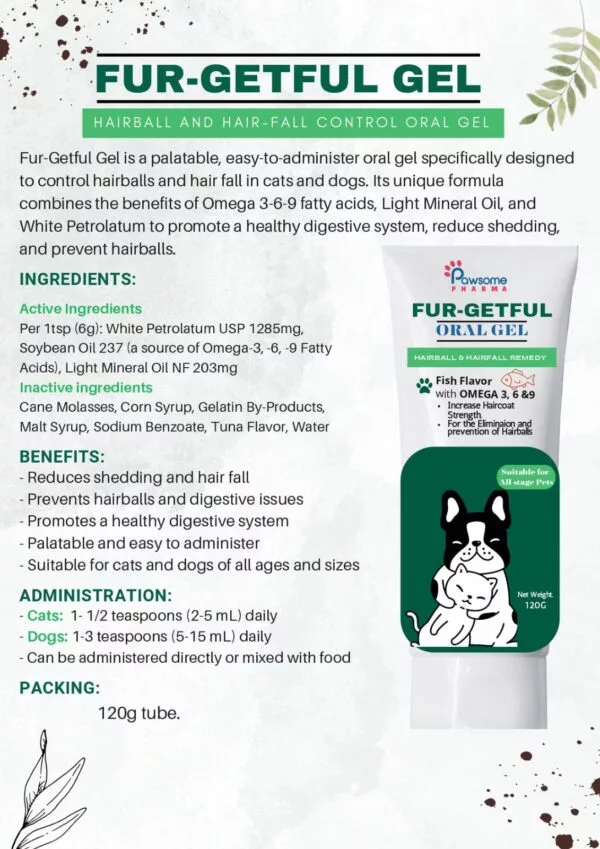 Fur-Getful Hairball Gel Hairball Remedy - 120 ML - Image 2