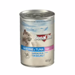 Bonacibo Wet Food for Cats in Can – Sardine n Tuna in Pate - 400 Gram