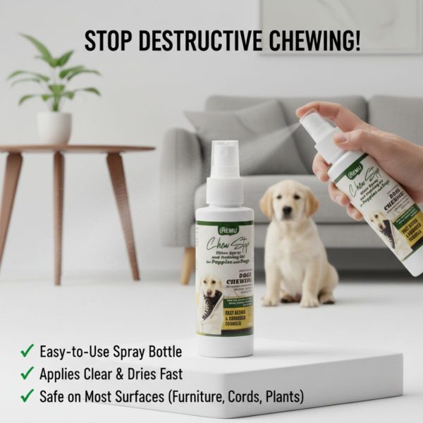 Remu Chewing Stop Spray For Cats and Dogs – 120 ML - Image 3
