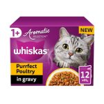 Whiskas 1+ Aromatic Selection Purrfect Poultry In Gravy – 12 Pouch Box