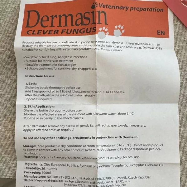 Dermasin Pet Fungal Relief Oil - 100 ML - Image 5