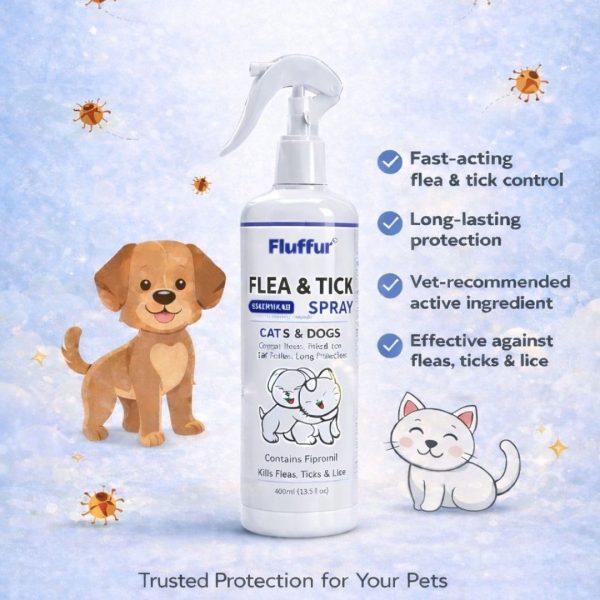 Fluffur Flea And Tick Spray For Pets