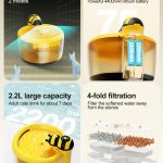 Honey Bee Shaped Rechargeable Water Fountain for Cats with Motion Sensor - Image 7