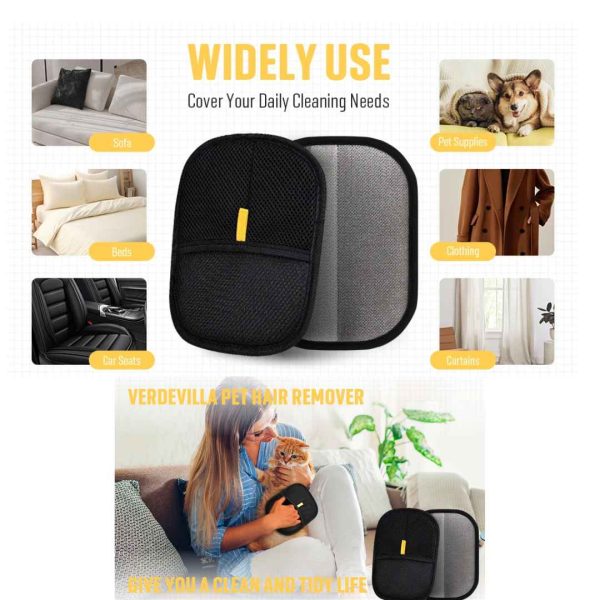 Pet Hair Removal Tool Reusable Static Removal Gloves - Image 4