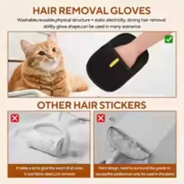 Pet Hair Removal Tool Reusable Static Removal Gloves - Image 10