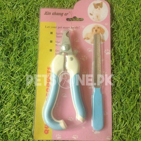 Pets Nail Clipper With Filer (Blue White) - Image 3