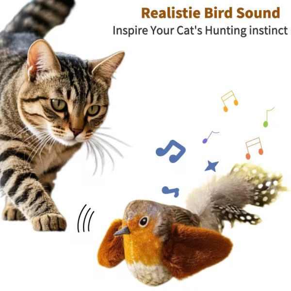 Interactive Cat Toy with Realistic Bird Chirping Sounds - No Batteries Needed - Image 11
