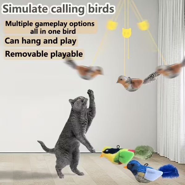 Interactive Cat Toy with Realistic Bird Chirping Sounds - No Batteries Needed - Image 14