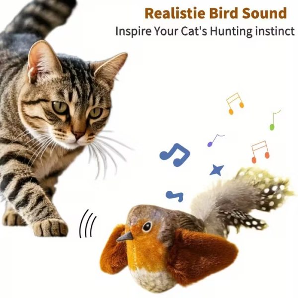 Interactive Cat Toy with Realistic Bird Chirping Sounds - No Batteries Needed - Image 15