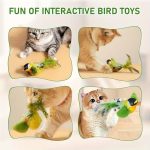 Interactive Cat Toy with Realistic Bird Chirping Sounds - No Batteries Needed