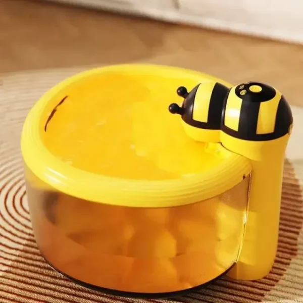 Honey Bee Shaped Rechargeable Water Fountain for Cats with Motion Sensor - Image 2