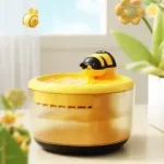 Honey Bee Shaped Rechargeable Water Fountain for Cats with Motion Sensor