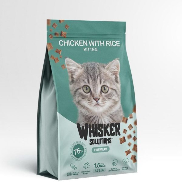 Whisker Premium Solution Kitten Food Chicken And Rice - Image 2