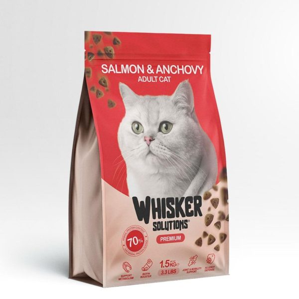 Whisker Premium Solution Adult Cat Food Salmon And Anchovy - Image 2