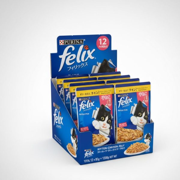 Bundle : Felix Kitten Jelly Pouch – 85 Gram – Chicken x 12 - Image 2