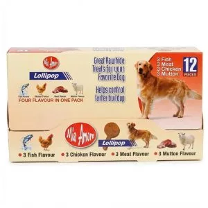 Mio Amore Raw Hide Lollipop Treats For Dogs