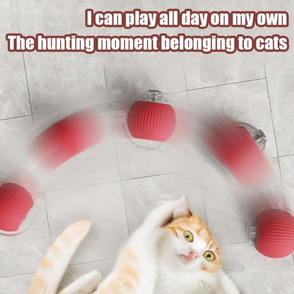 Interactive Cat Toy Electric Automatic Rolling Ball With Rope - Image 5