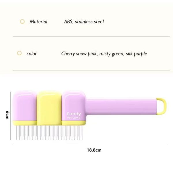 ANOXA Pet Hair Remover Self-Cleaning Cat Comb/Brush - Image 2